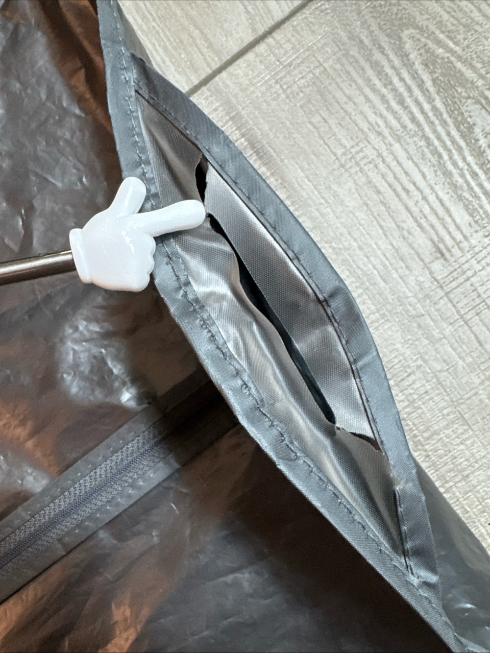 Saks Fifth Ave The Fur Salon Garment Bag Zipper 54x 23” and Plastic Bag 51x23” - Picture 15 of 16